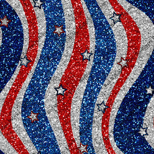 Raspberry Pattern Co - Glitter 4OJ Stars and Stripes