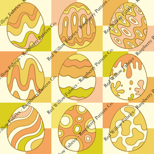 Raspberry Pattern Co - Groovy Eggs Square Coord Citrus