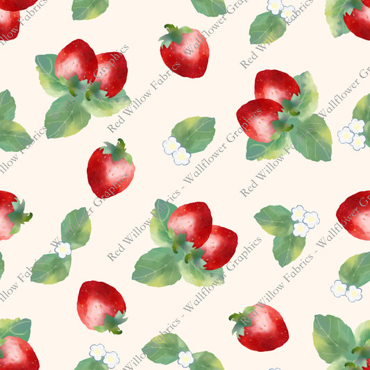 Wallflower Graphics - Watercolor Strawberries