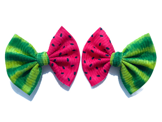 RTS - Audacity Acres - Pink Watermelon 4” Piggie Bows