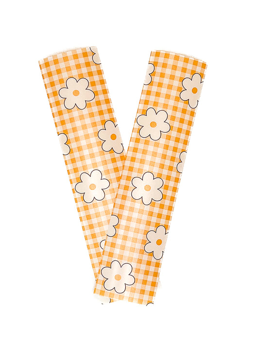 RTS - Fidget Bookmark - Yellow Floral Plaid