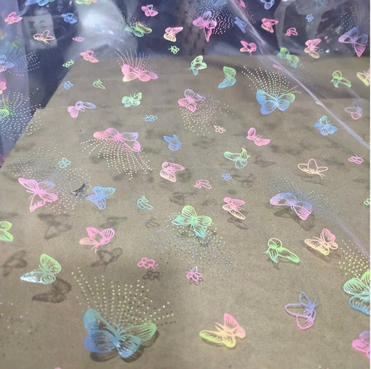 Rainbow Foil Butterflies - Mesh Buy-In
