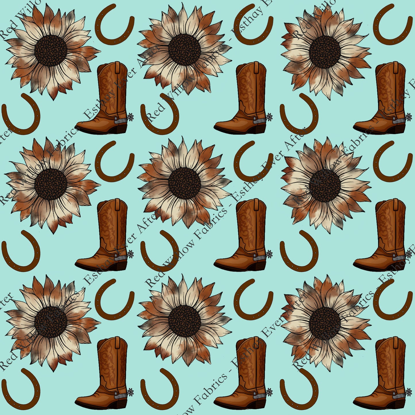 EEA - Boots and Floral Teal
