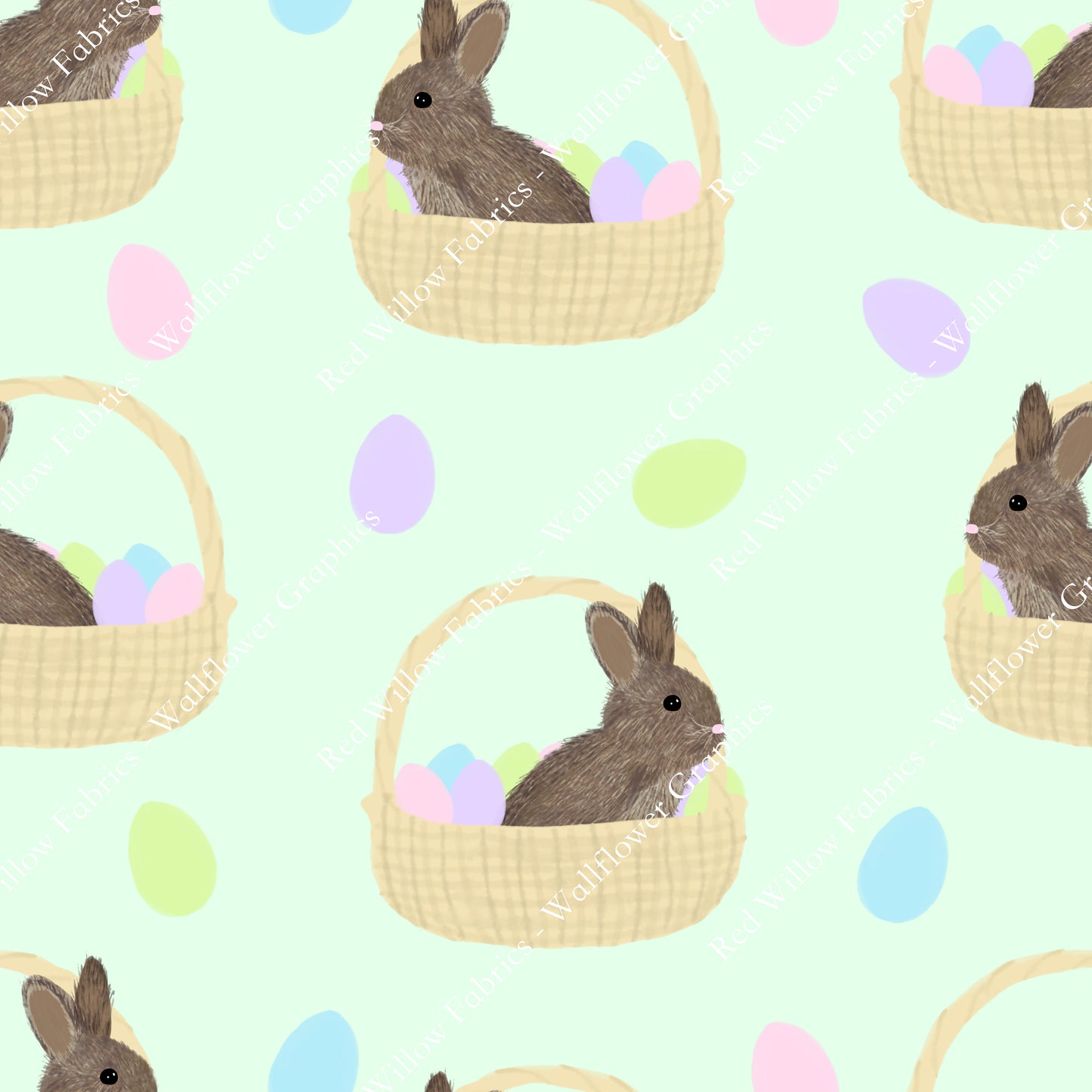 Wallflower Graphics - Bunny Easter Basket