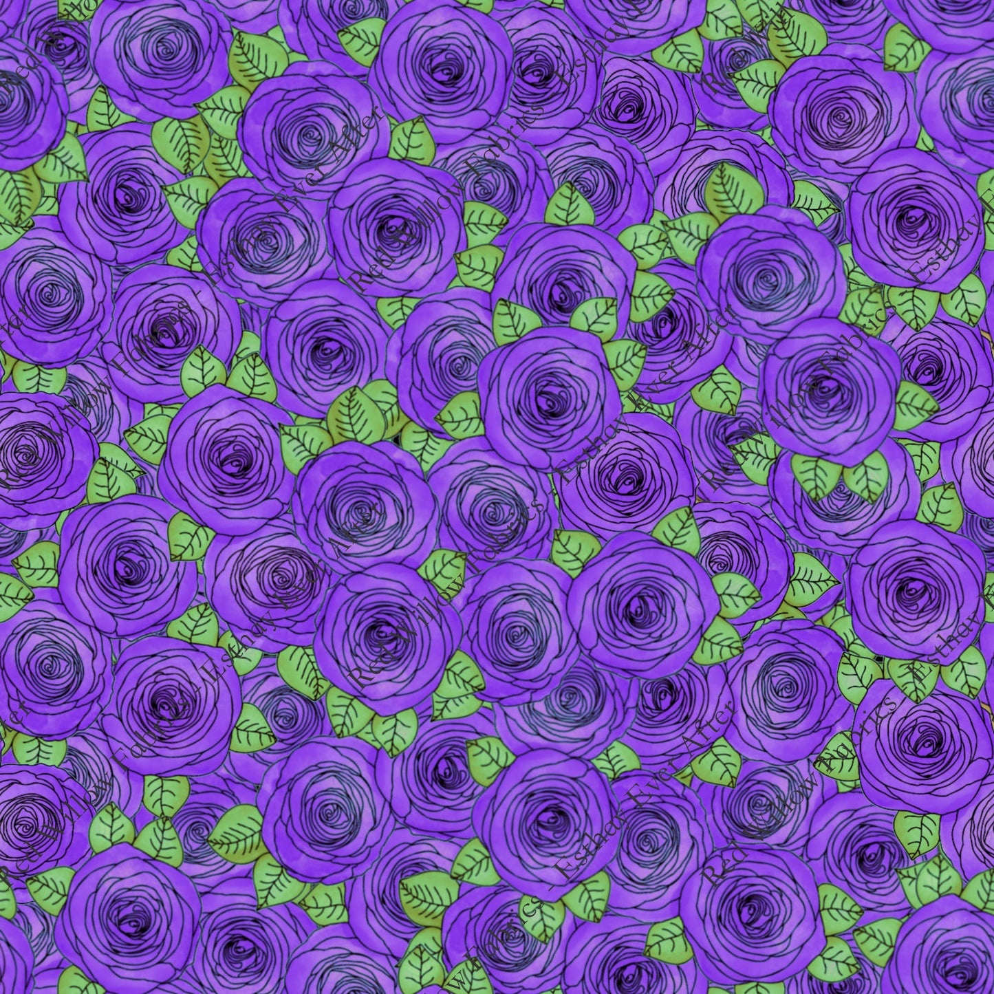 EEA - Crowded Watercolor Roses Purple
