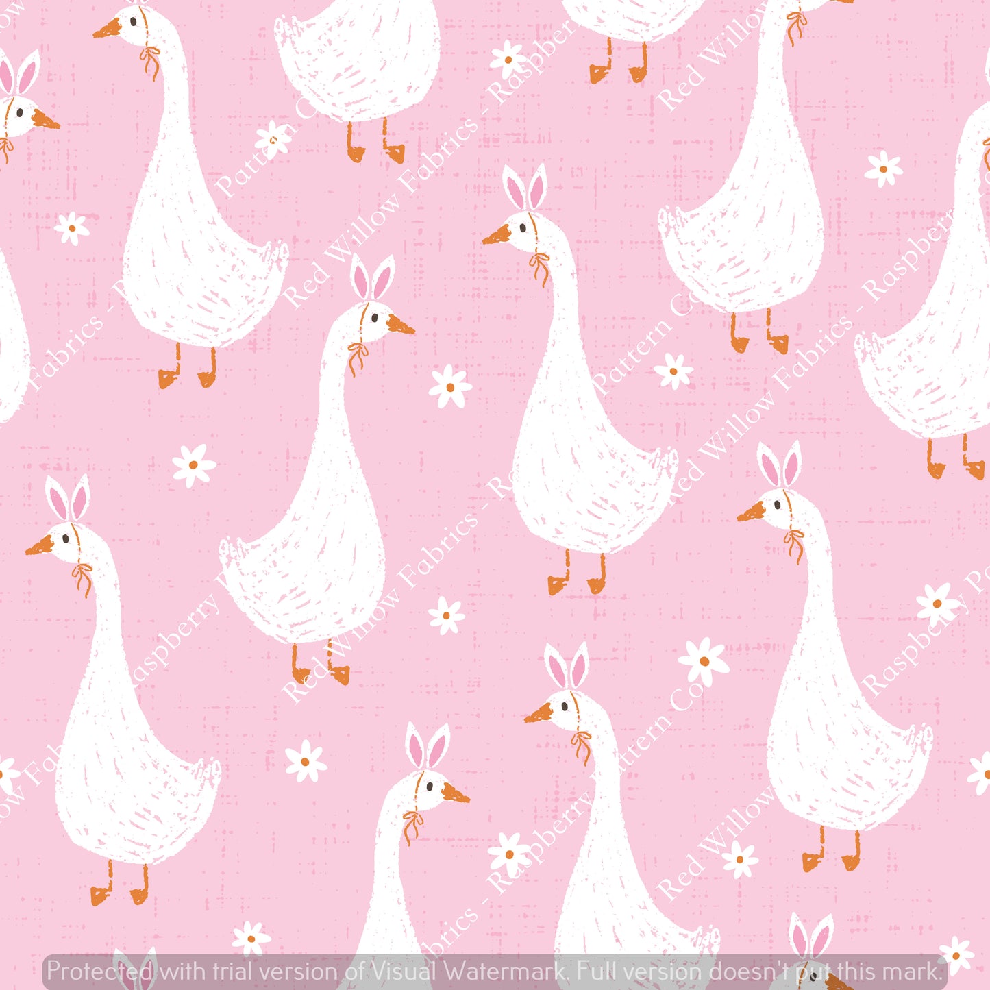 Raspberry Pattern Co - Easter Geese Pink