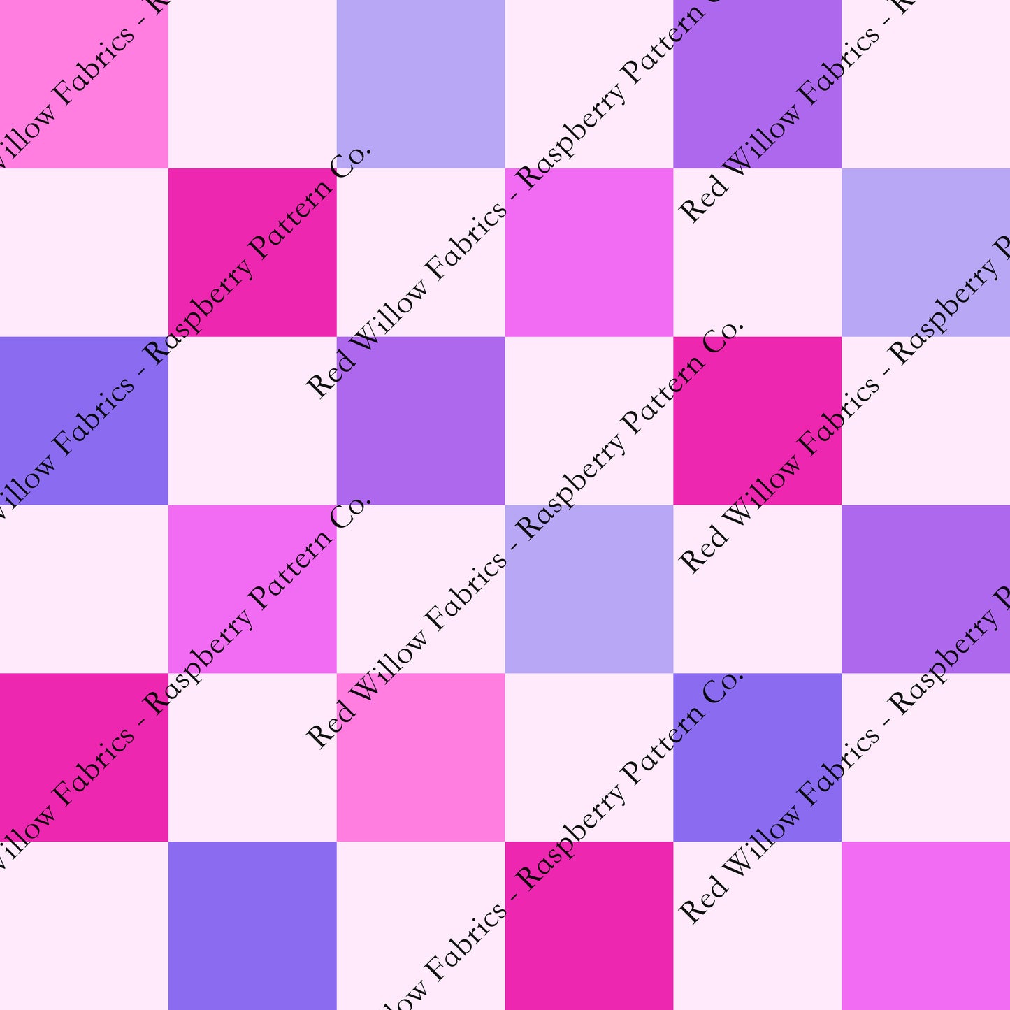 Raspberry Pattern Co - Groovy Checkers Purple