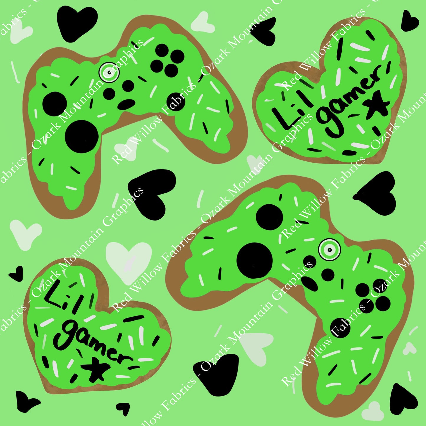 OMG - Valentine's Day Gamer Cookies Green
