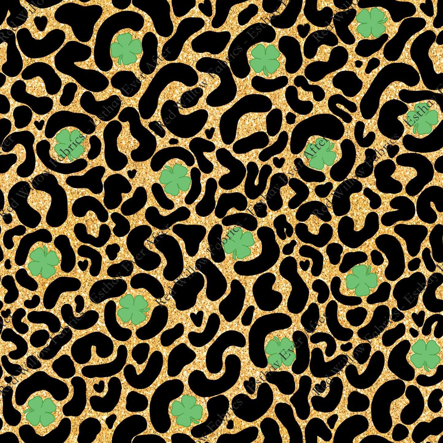 EEA - Glitter Leopard Shamrocks