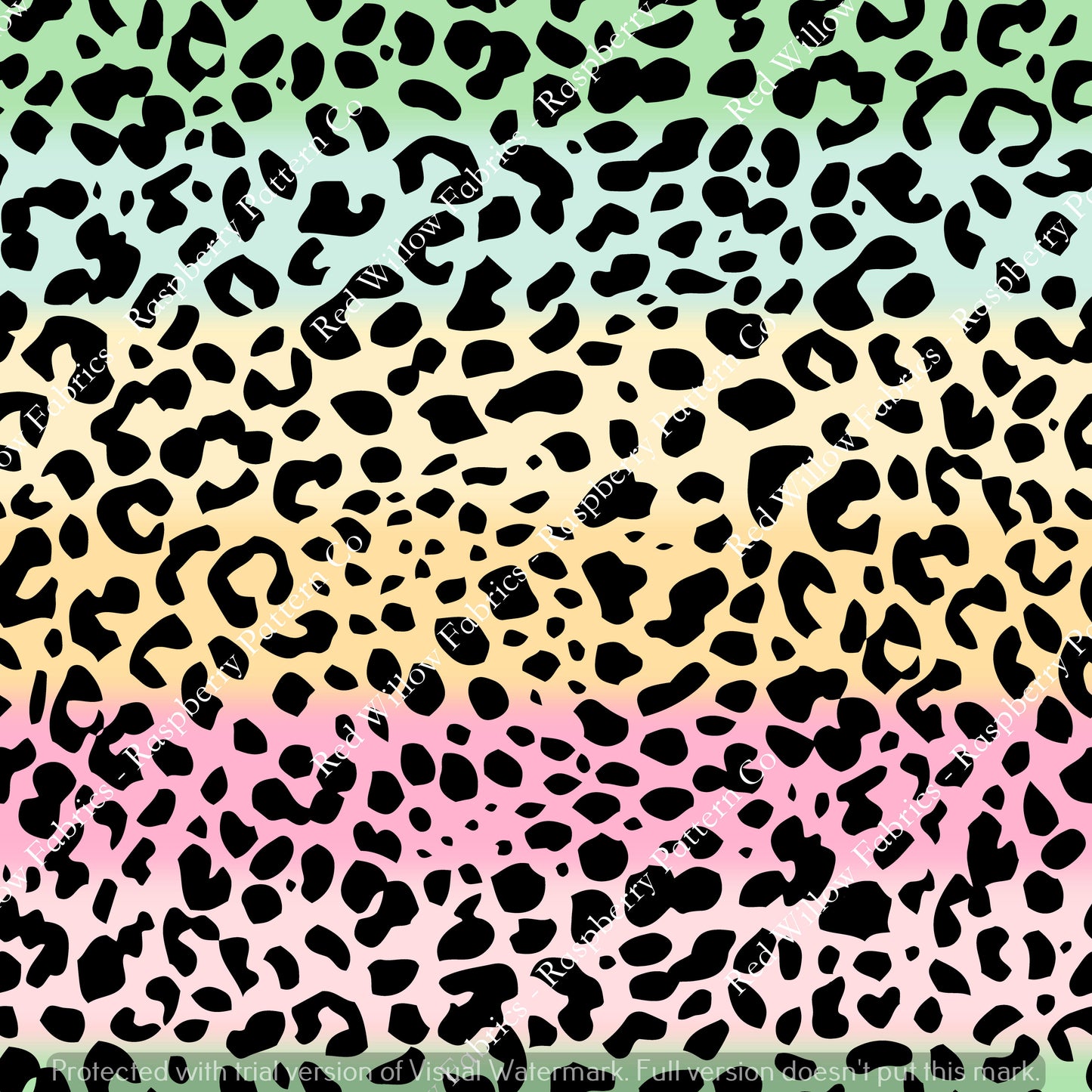 Raspberry Pattern Co - Pastel Rainbow Leopard