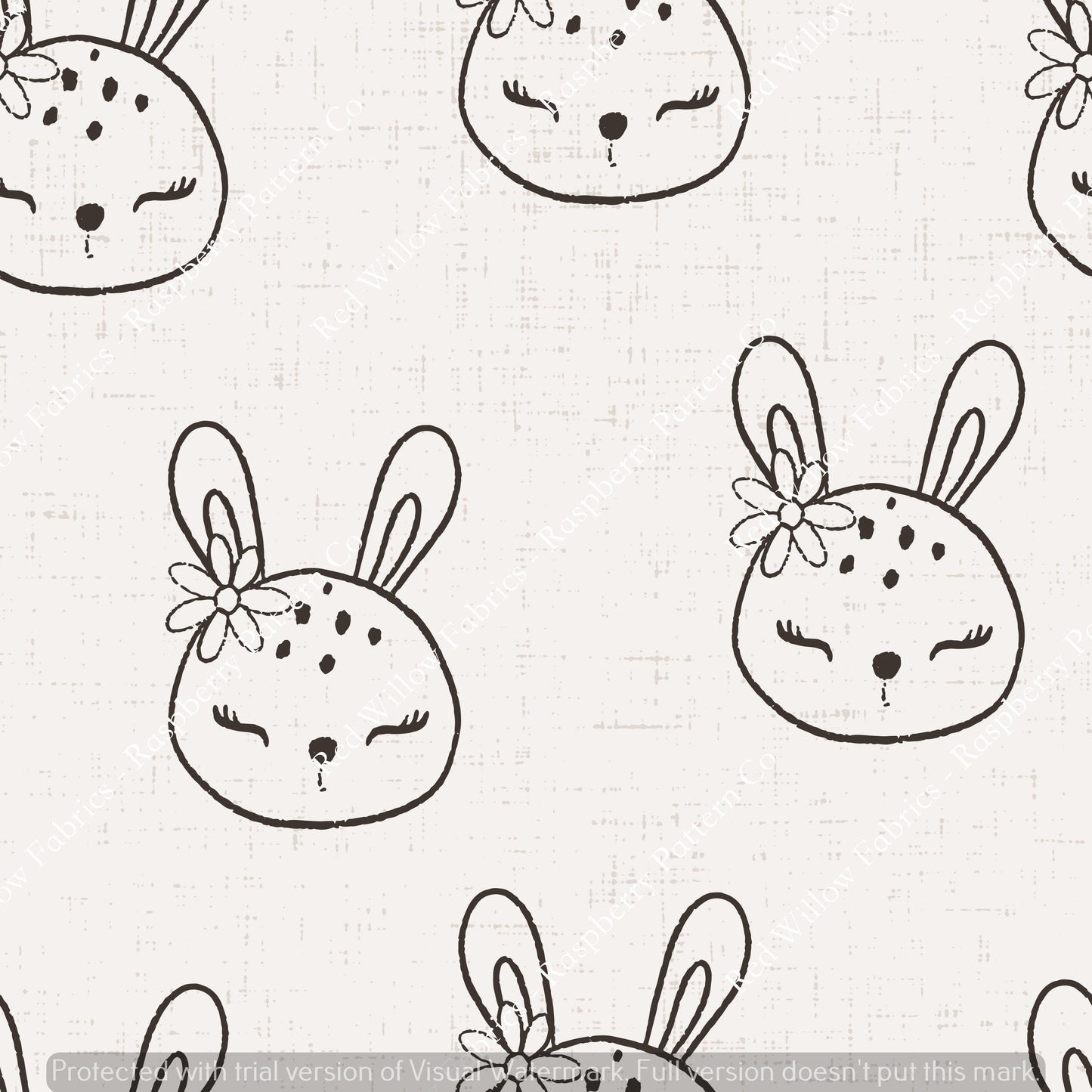 Raspberry Pattern Co - Petite Bunnies Beige