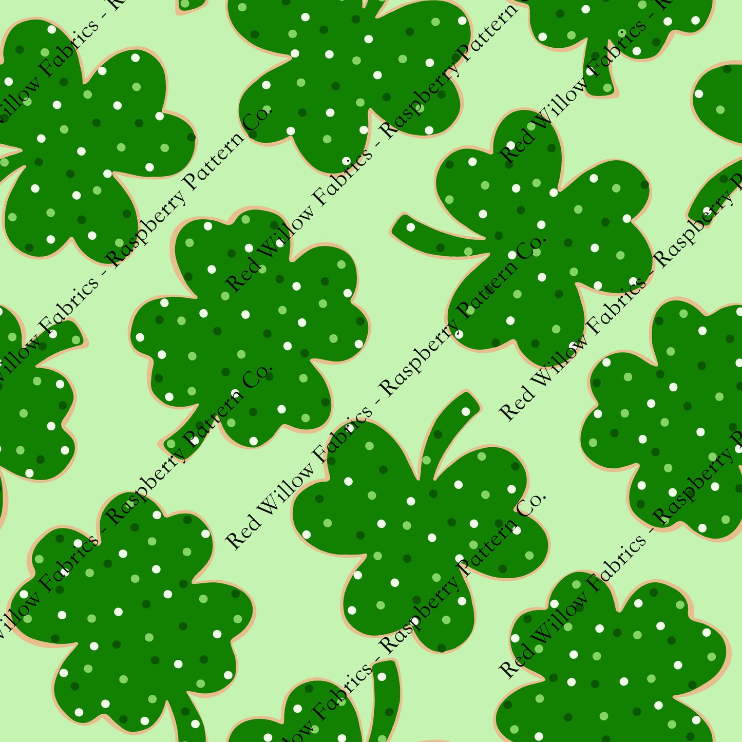 Raspberry Pattern Co - Shamrock&Lucky Cookies Green