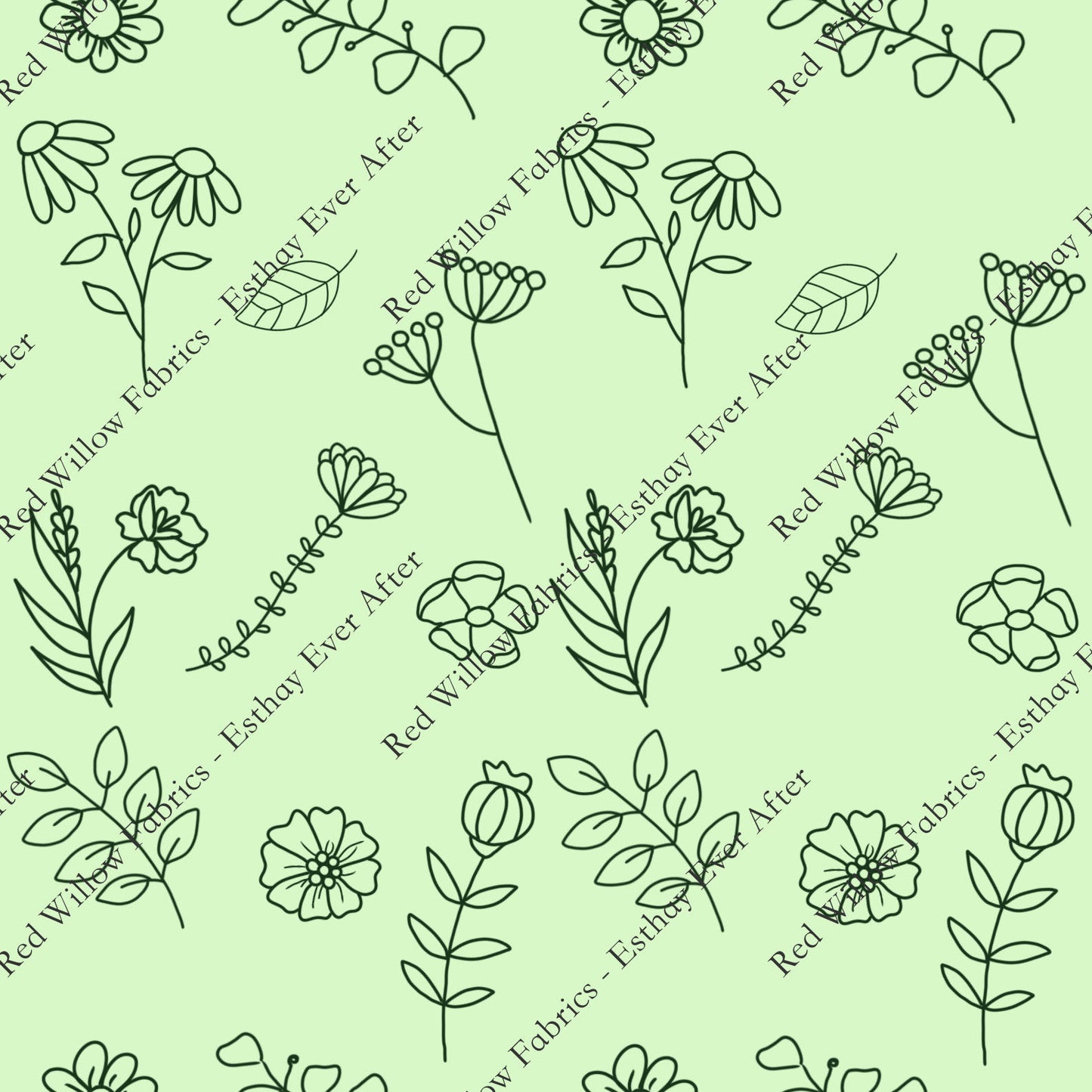 EEA - Simple Floral Green