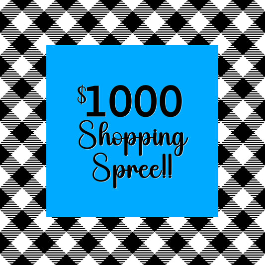 $1000 Shopping Spree Giveaway Drawing Tickets