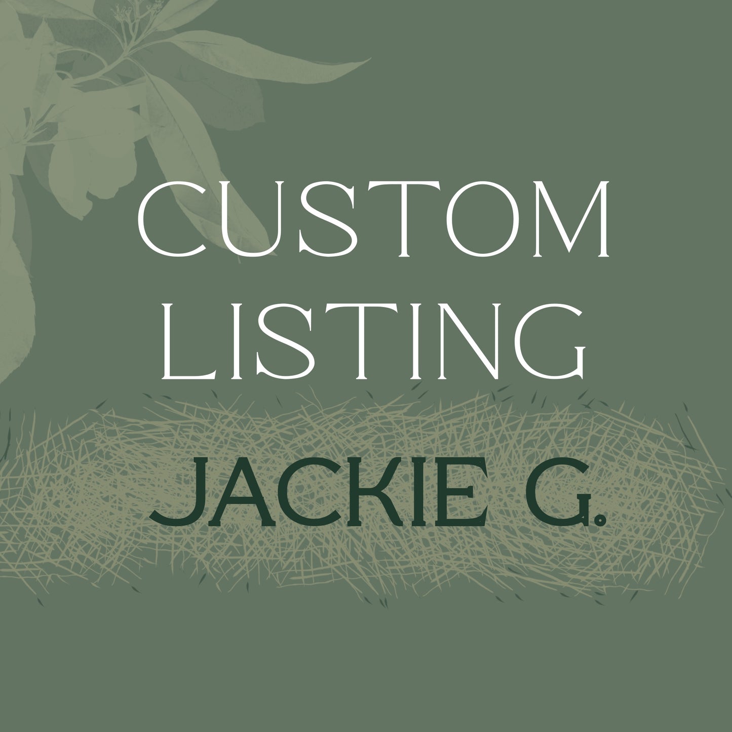 Custom Listing - Jackie G. - Website and Logo Design