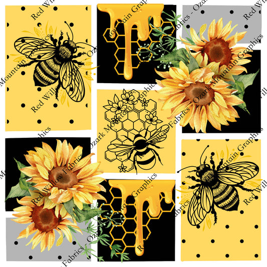 OMG - Sunflower Bees Blocks
