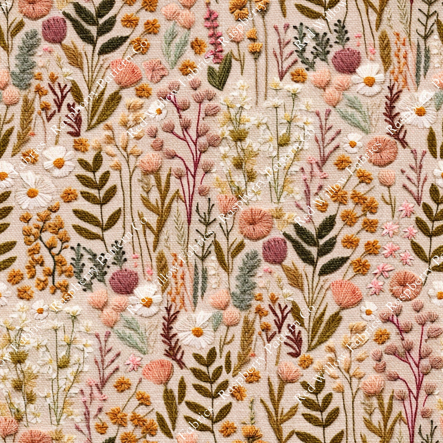 Raspberry Pattern Co - Wildflower Meadow Embroidery
